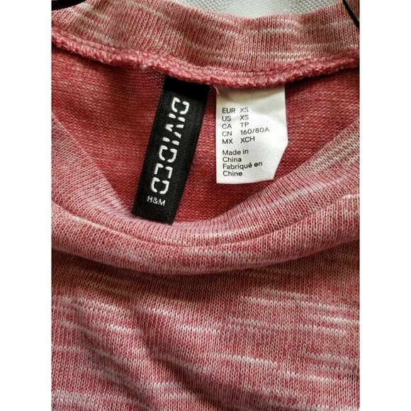 Divide by H&M Heather Pink Long Sleeve Crew Neck Knit Top Women's Size XS - Picture 2 of 4
